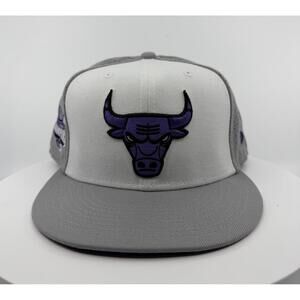 Chicago Bulls Snapback Hat Cap 6X NBA Champions WHT Logo Basketball Mens New Era
